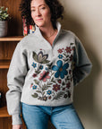 Berry Cotton Half-Zip