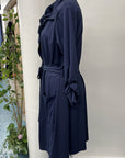 RESALE - Maude Trench Jacket - S/M - Navy- RE538