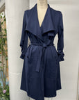 RESALE - Maude Trench Jacket - S/M - Navy- RE538