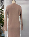 RESALE - Sweater Tunic - S - Tan/cream- RE556