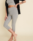 OFFRE VERTE - Legging 3/4 toute-saison avec poches - gris chiné