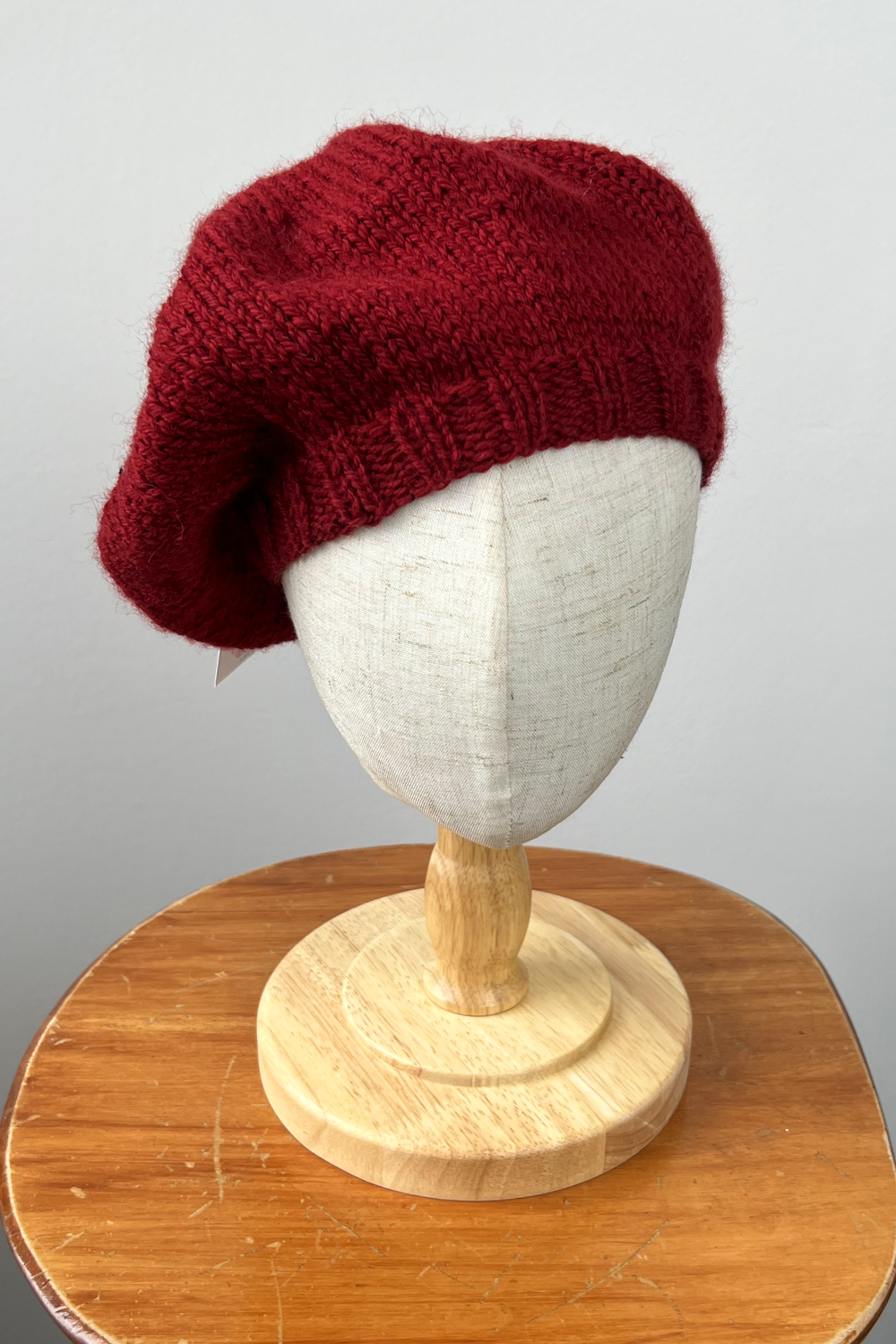 KNITS - 100% Wool Beret Toque - Burgundy