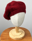 TRICOTS - Toque Béret 100% Laine - Bourgogne