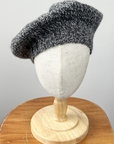 TRICOTS - Toque Béret 100% Laine - Gris Étincelant