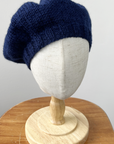 TRICOTS - Toque Béret 100% Laine - Marine