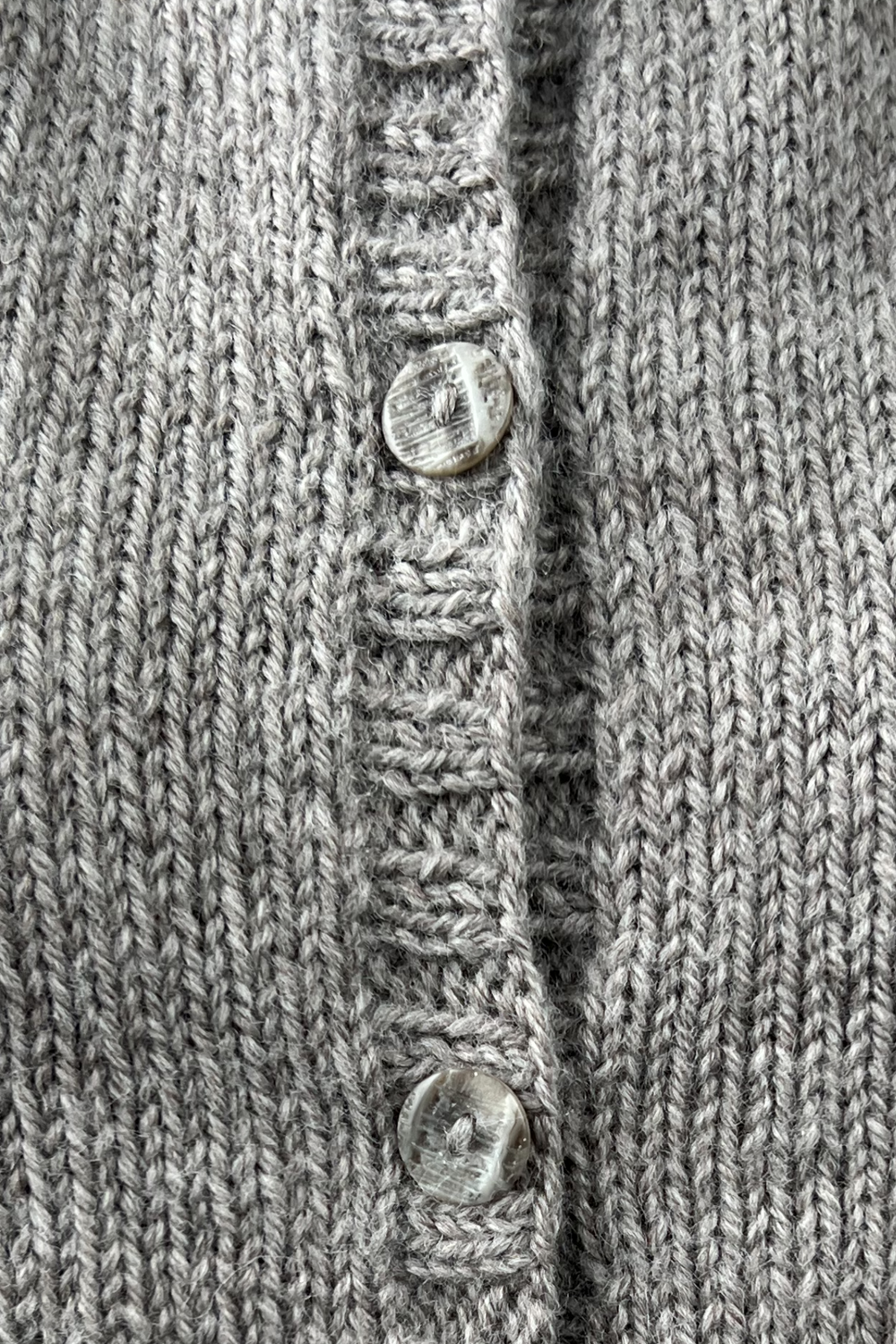 KNITS - Handknit Sweater Vest w/buttons - Taupe M