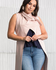 GREEN SALE - MAUDE WRAP Vest- Blush