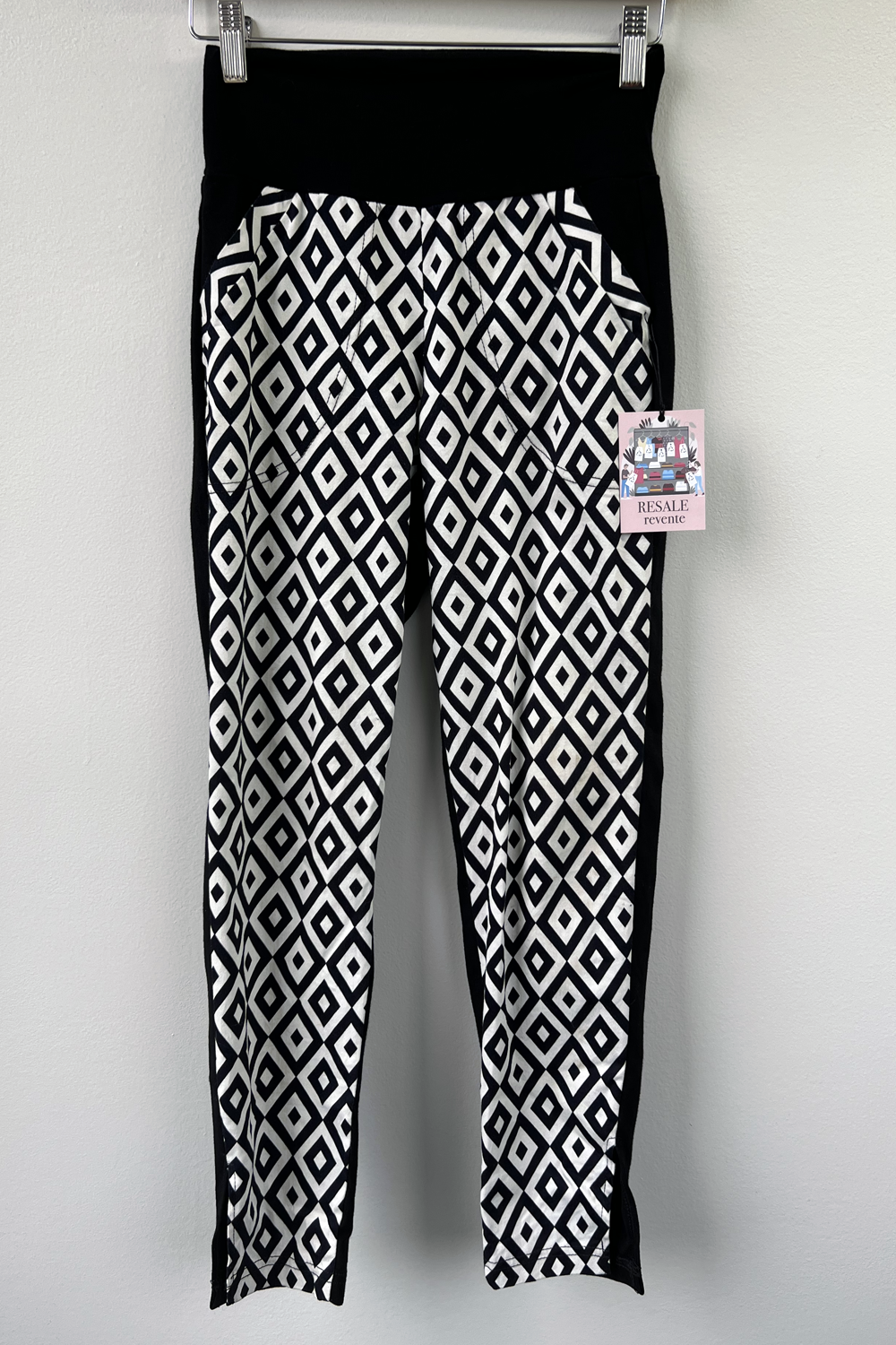 RESALE - Champagne Pants- Diamond print - XS