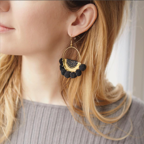 This Ilk - Poppy Earrings - Black