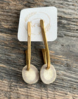 Sheppards Hook - Hook Brass Stud Earrings-