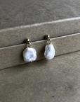 Naked Sage - Baroque Pearl Earrings (Silver & Gold)