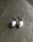 Naked Sage - Baroque Pearl Earrings (Silver & Gold)