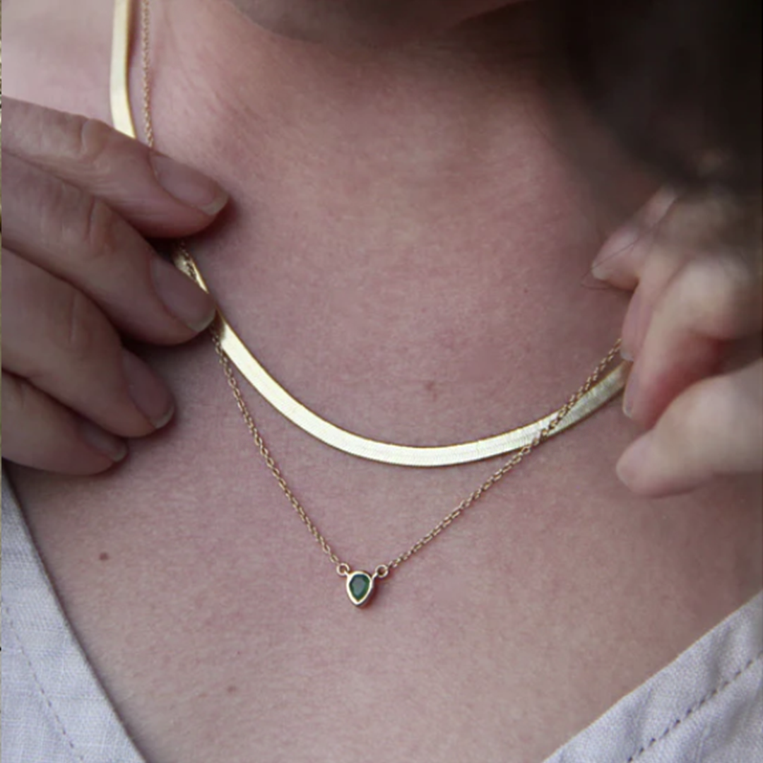 Naked Sage - Joy Necklace (Emerald, Labradorite & Quartz)