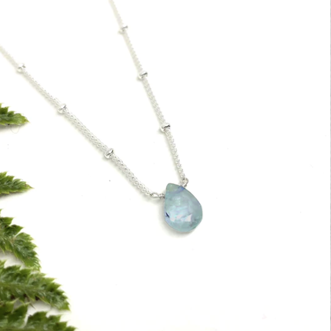 Naked Sage - Linnaea Necklace (Labradorite, London Topaz, Moonstone & Pink Sapphire)