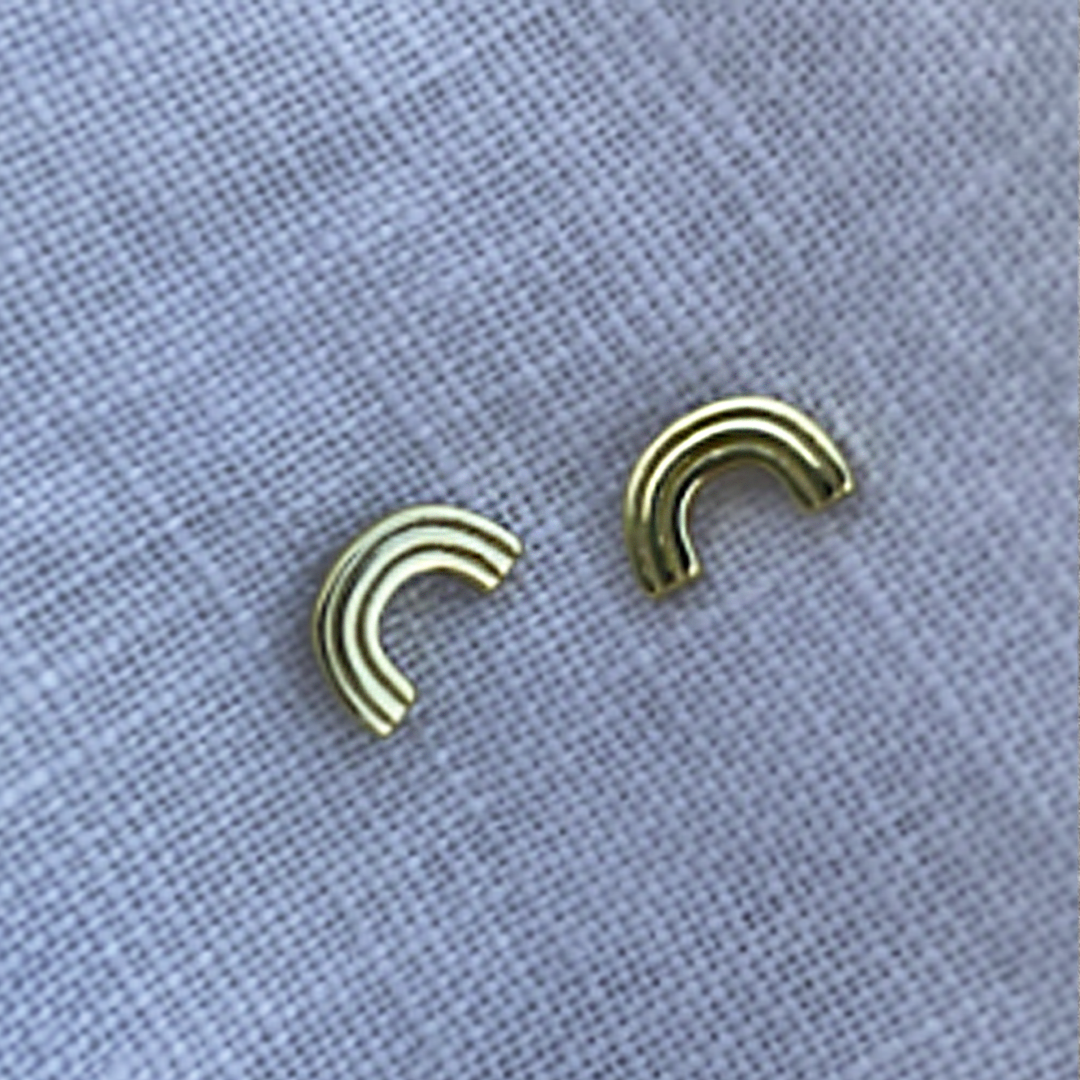 Naked Sage - Rainbow Studs (Silver & Gold)
