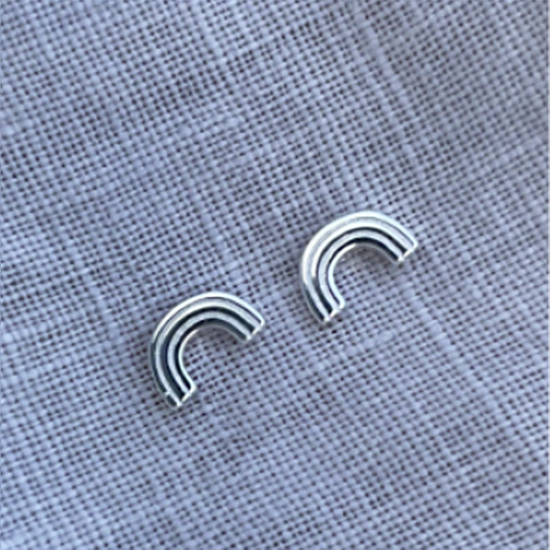 Naked Sage - Rainbow Studs (Silver & Gold)