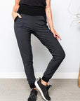 SPIRIT FLEECE Pant- Charcoal/ black cuff
