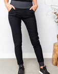 SPIRIT FLEECE Pant- Black/ Charcoal cuff