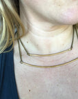 Sheppards Hook - Brass Bar Necklace - Narrow