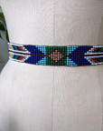 Ceinture perlée - Fléché bleu