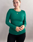 Chemise classique à manches longues - vert forêt