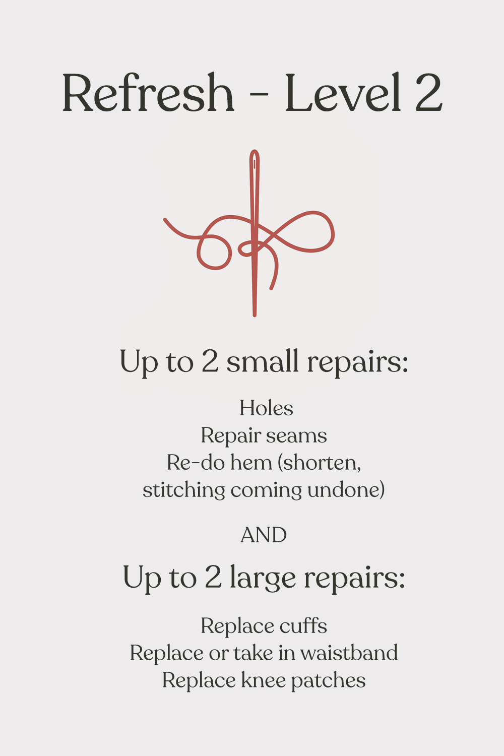 REFRESH – Level 2 (Per Garment)
