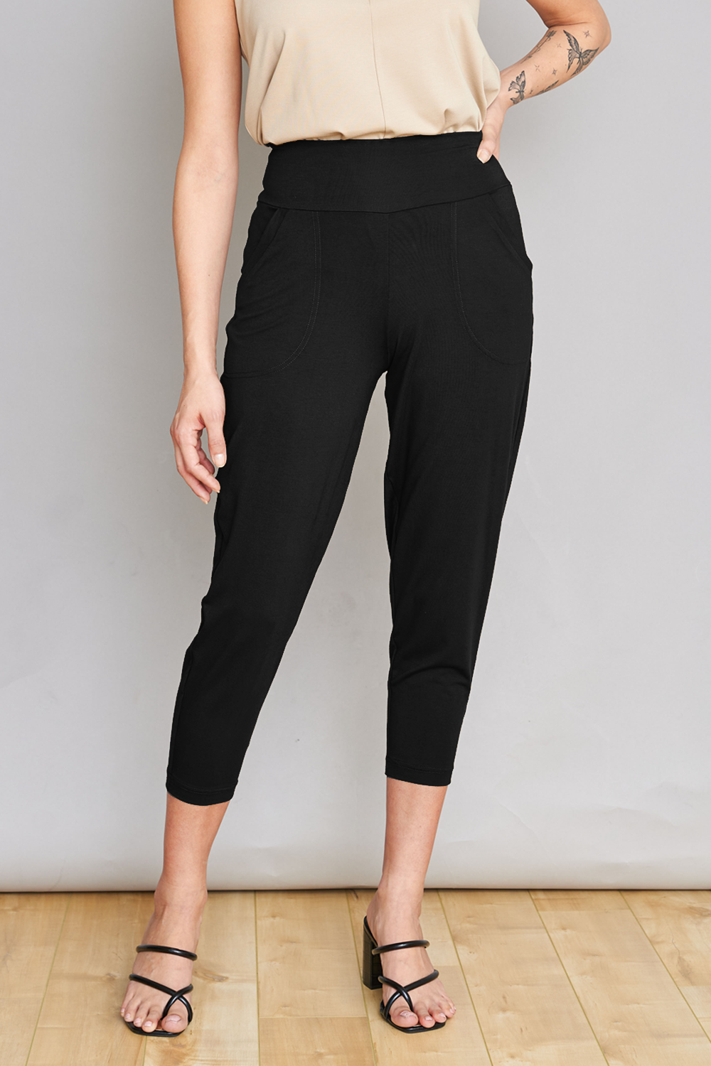 VACATIONIST Women's Capri Pants Ultra-Soft Bamboo Jersey Lounge