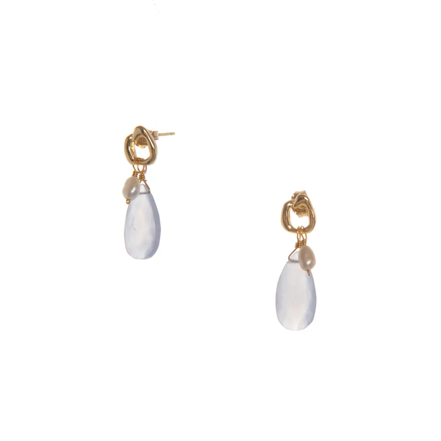 HG- Jupiter Earrings - Blue Lace Agate