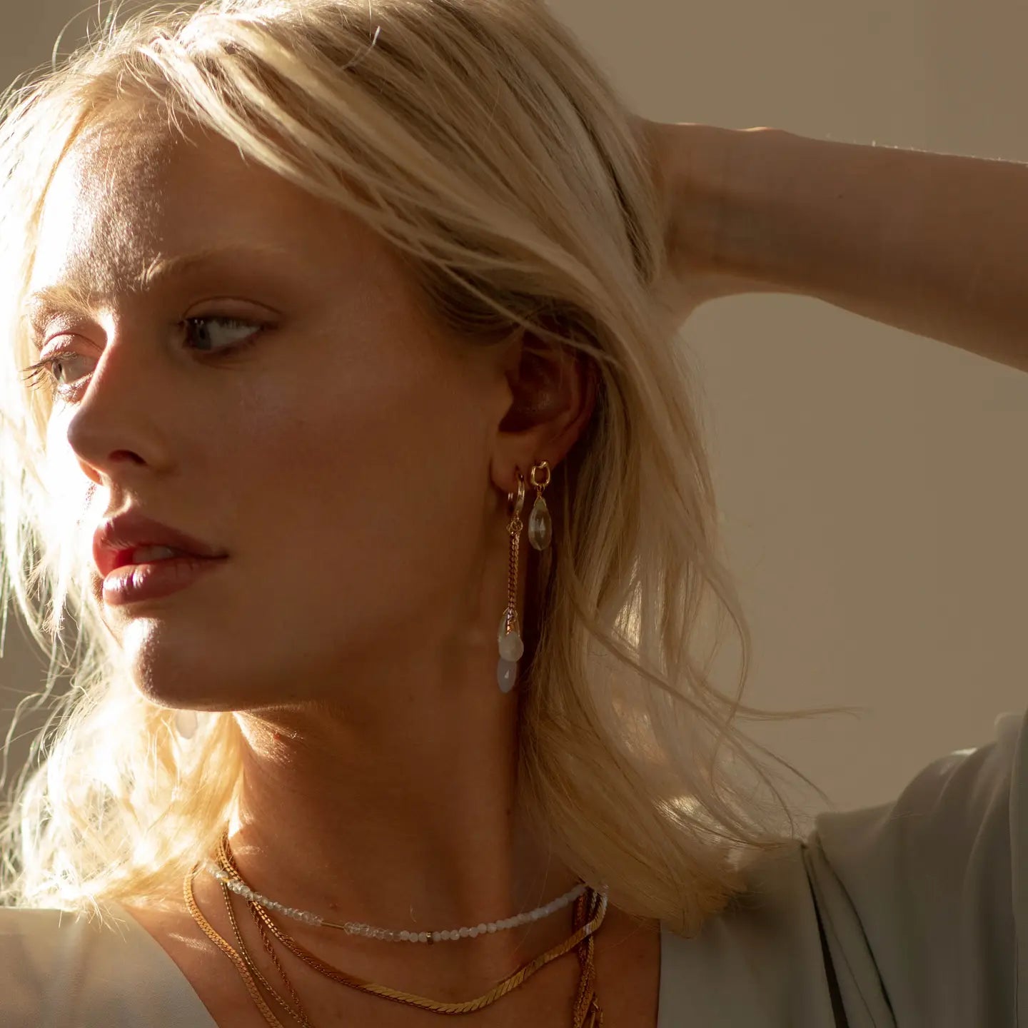 HG- Jupiter Earrings - Green Amethyst