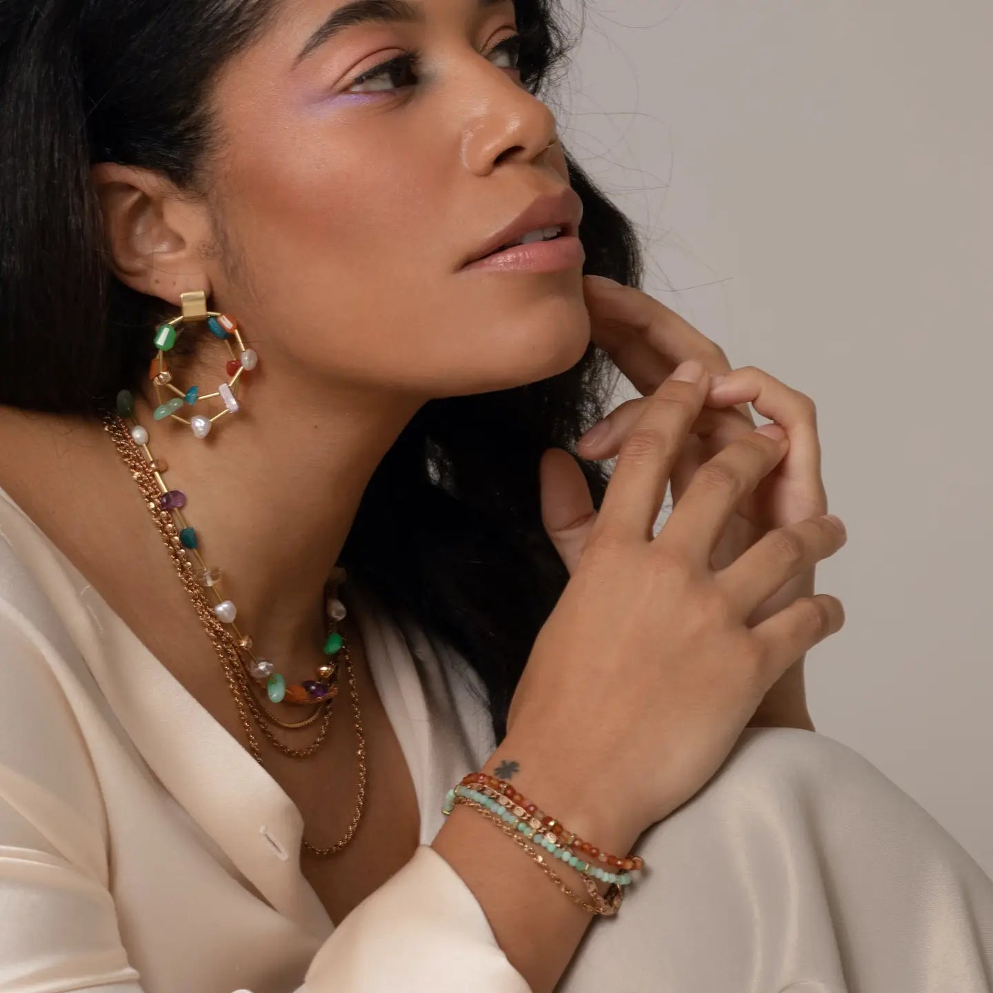 HG- Surya Necklace - Pearls