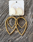 Sheppards Hook - Tulip Brass Earrings - 