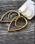 Sheppards Hook - Tulip Brass Earrings - 