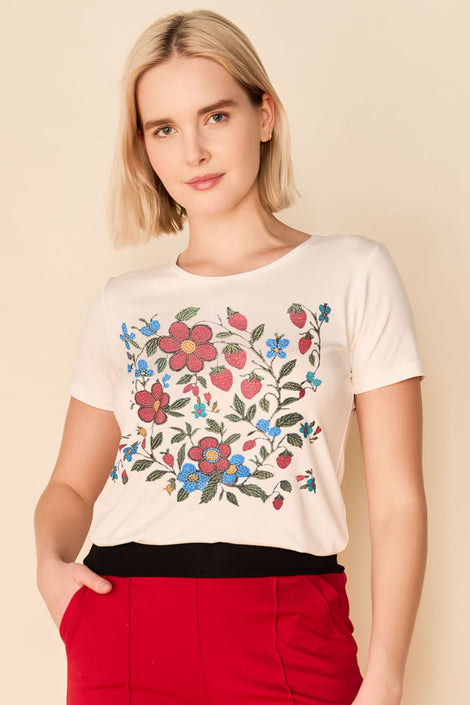T-shirt en coton bio HEART BERRY
