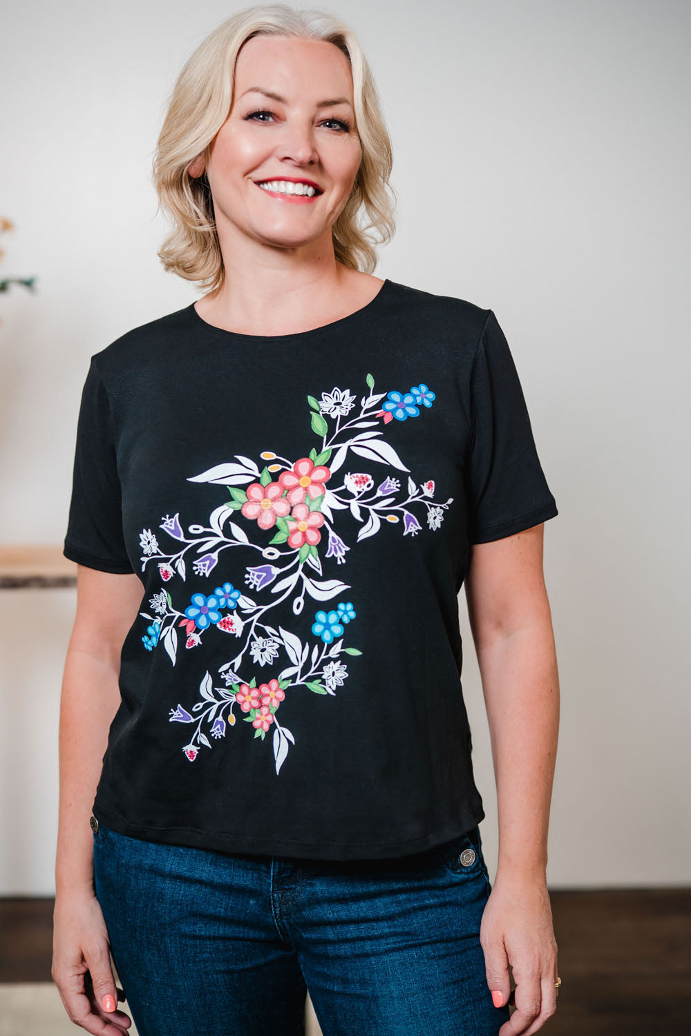 T-shirt en coton Fleurs Métisses