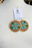 Metis Large Flower- Aqua/Brown