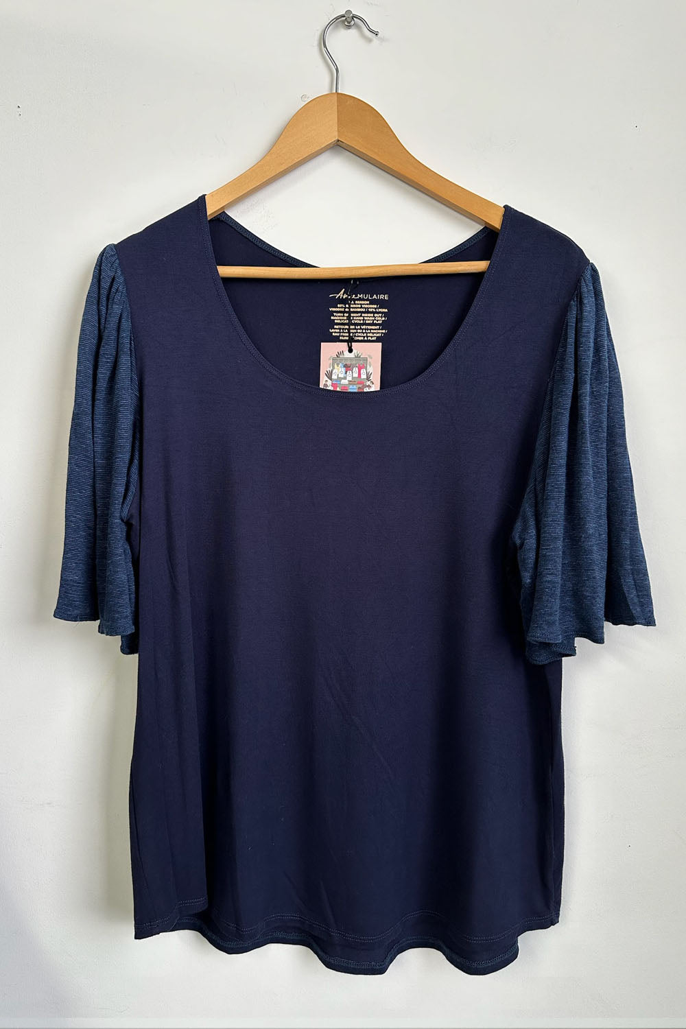 RESALE -Jolene Blouse- L- Navy- RE275