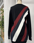 RESALE - ZW Sweater Tunic - M - Black/Maroon- RE552