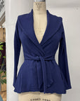 RESALE - Peplum Jacket - Navy - S - RE569