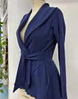RESALE - Peplum Jacket - Navy - S - RE569