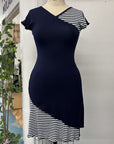 RESALE - Isabelle Dress Navy Striped - XS - RE573