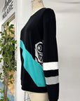 REVENTE - Chandail Zéro-déchet - G - noir/turquoise/SON - RE599