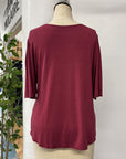 REVENTE - Blouse Jolene - G - rouge vin - RE606