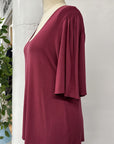 REVENTE - Blouse Jolene - G - rouge vin - RE606