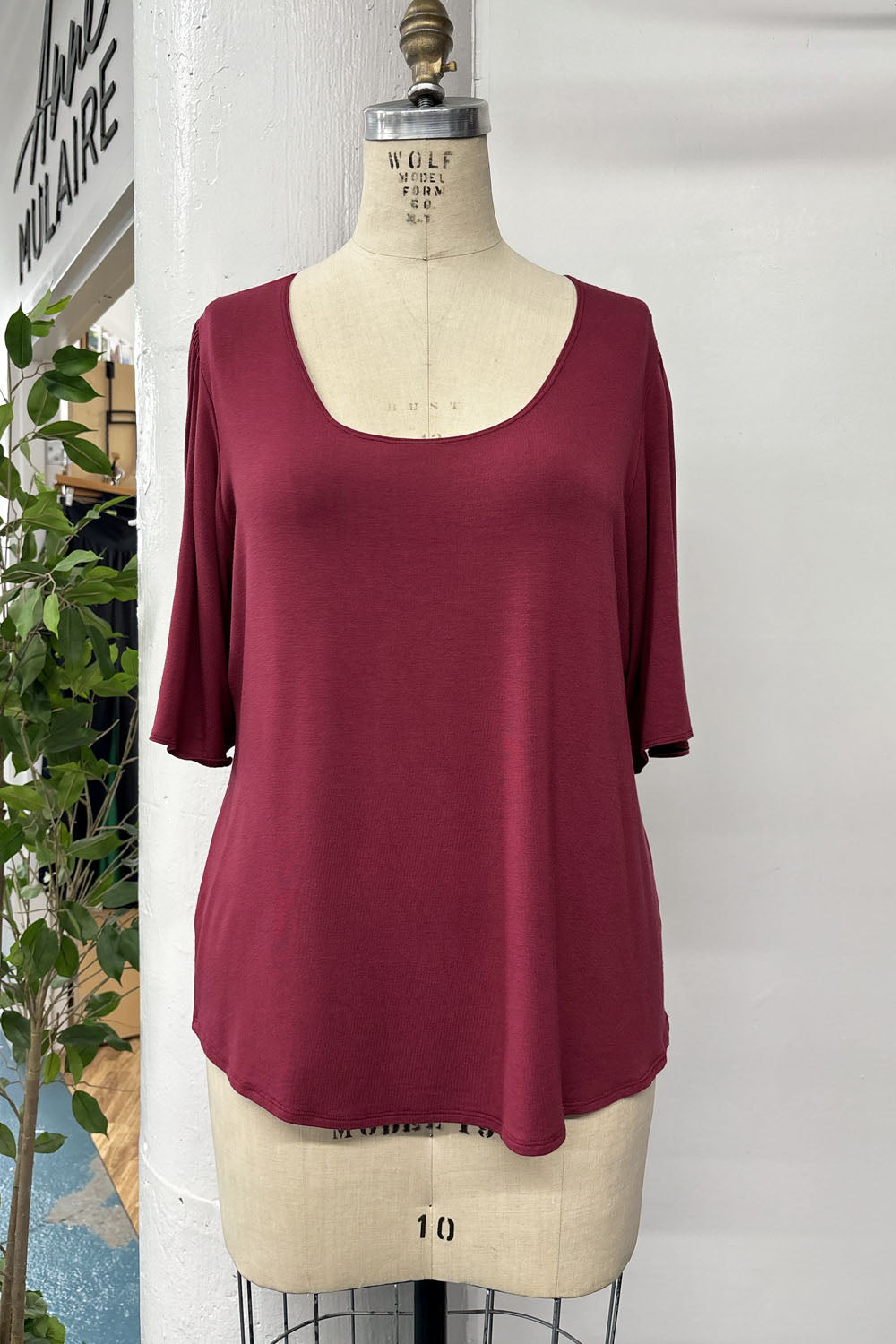 REVENTE - Blouse Jolene - G - rouge vin - RE606