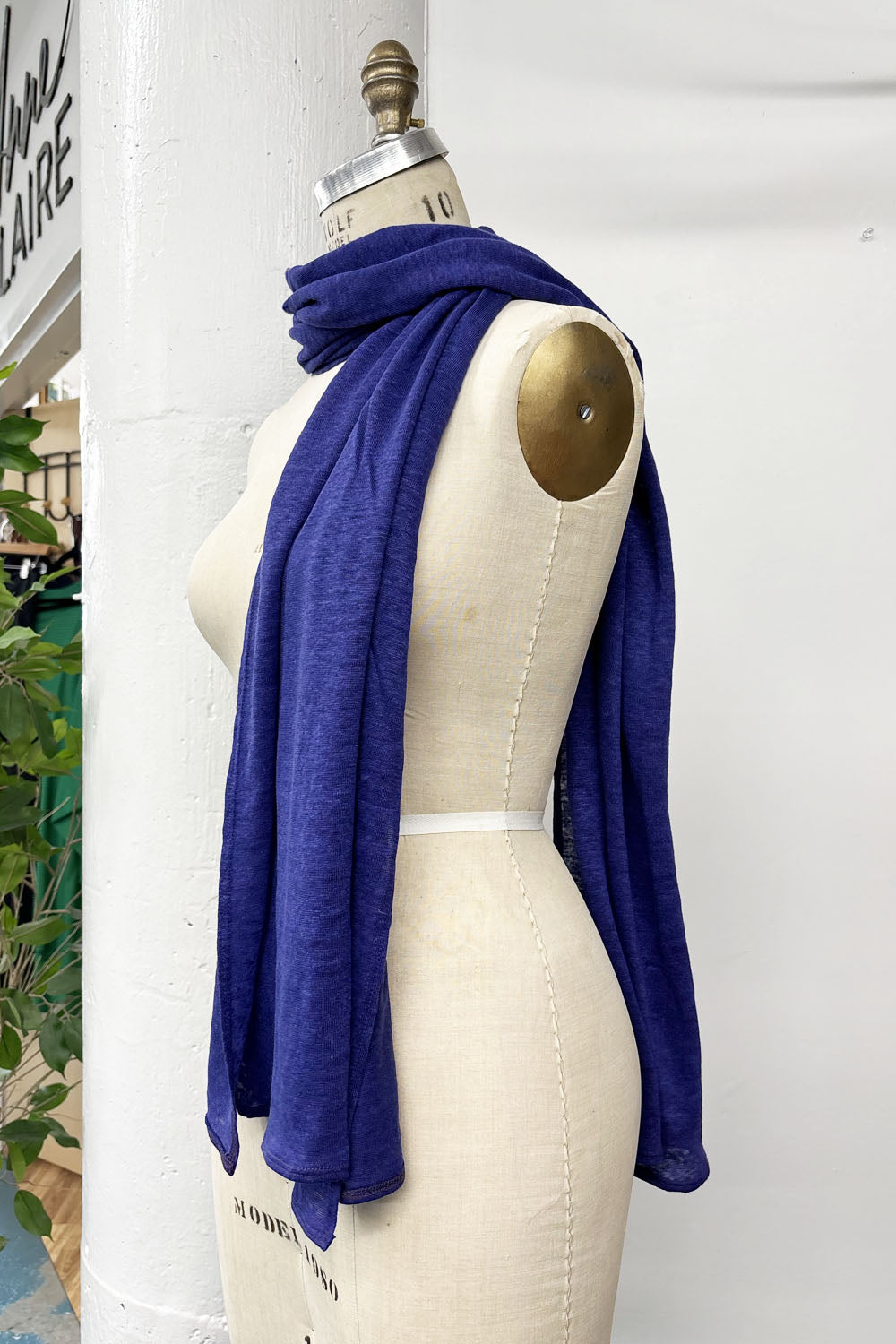 REVENTE - Foulard en lin - violet - RE627