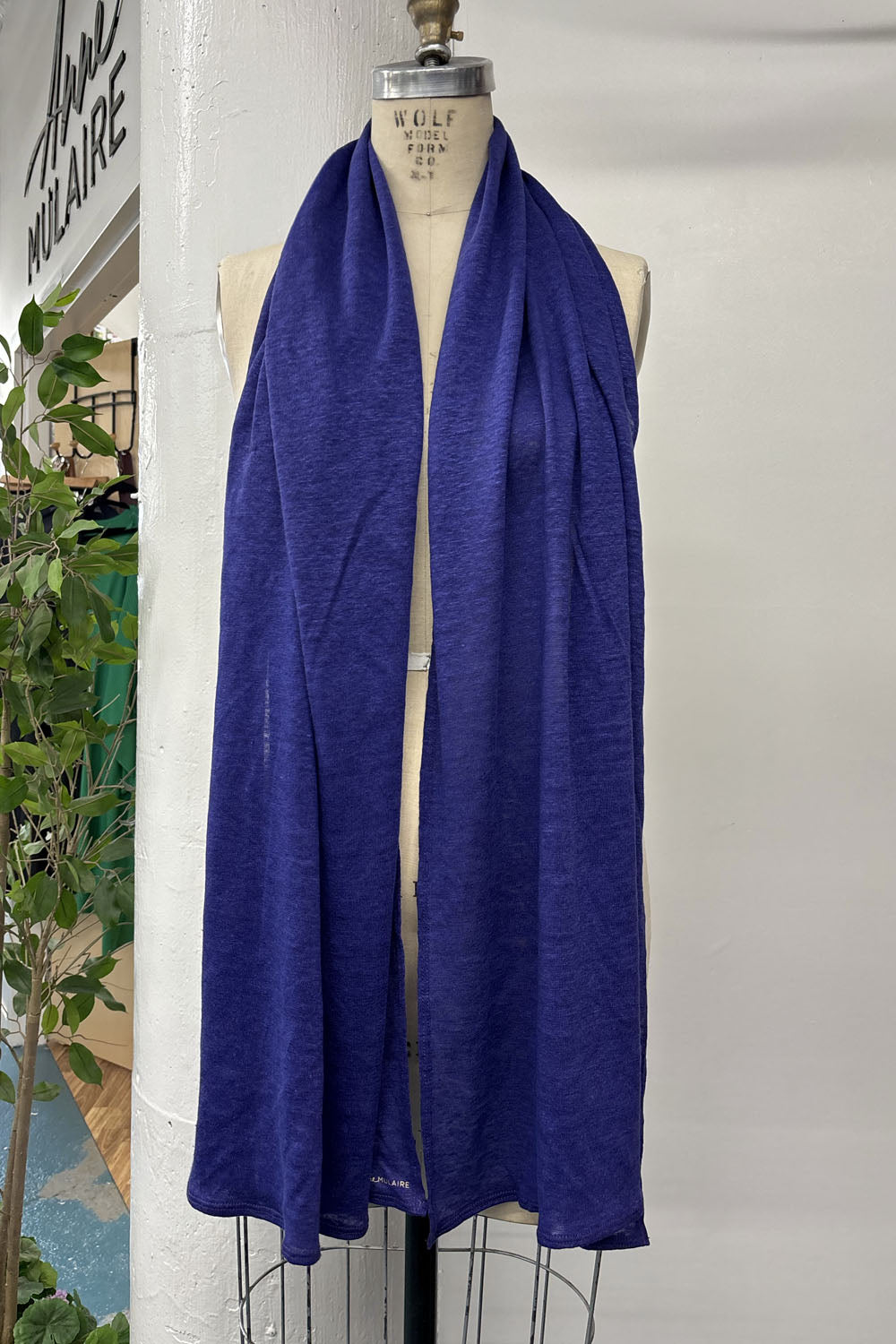 REVENTE - Foulard en lin - violet - RE627