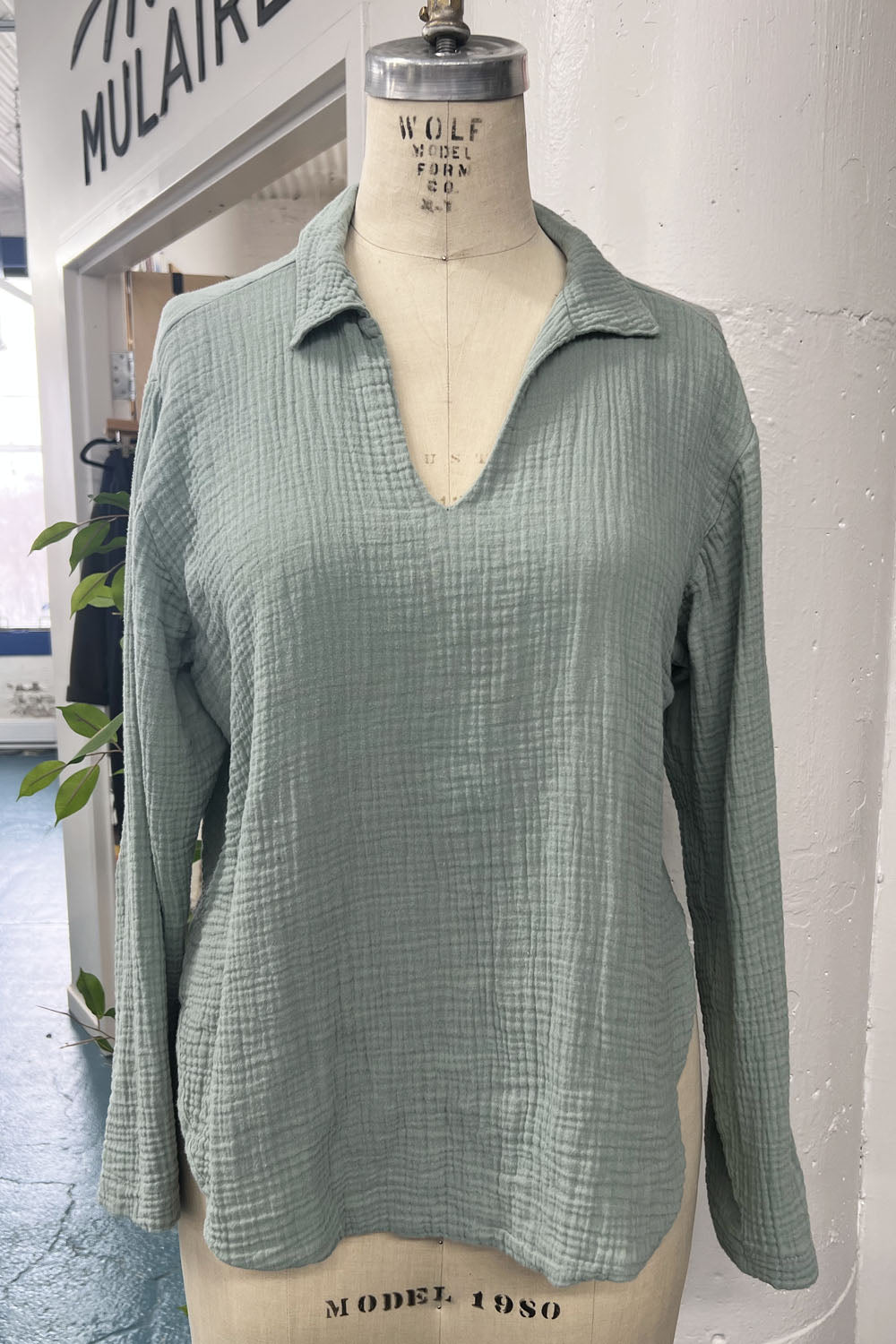REVENTE - Blouse Soleil - P - vert mer - RE635