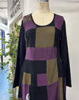 REVENTE - Tunique zéro-déchet - TG - noir/olive/aubergine - RE638