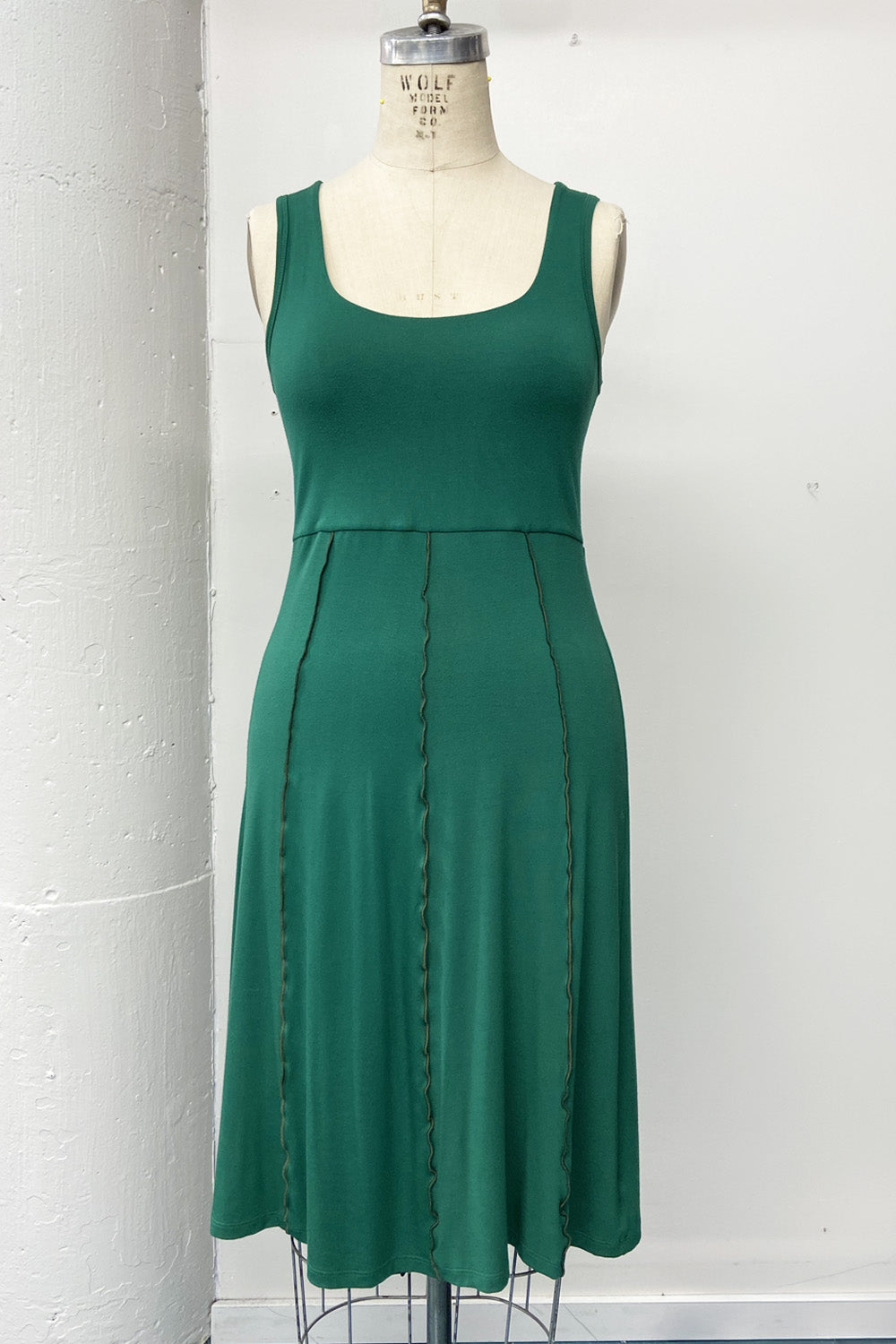 REVENTE - Robe en bambou - vert forêt - P - RE706