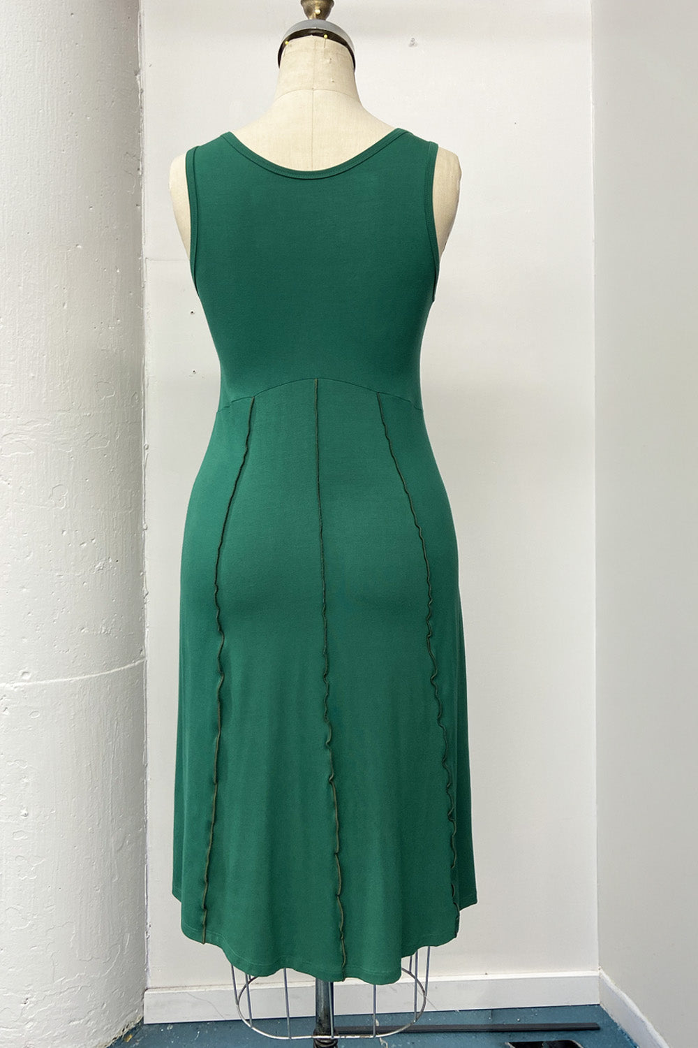 REVENTE - Robe en bambou - vert forêt - P - RE706